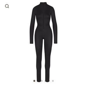 SKIMS Jet Black Long Sleeve Jumpsuit
